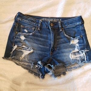 Denim short shorts